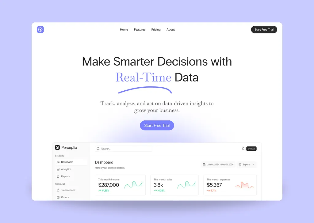 Perceptix - Data Analytics Website